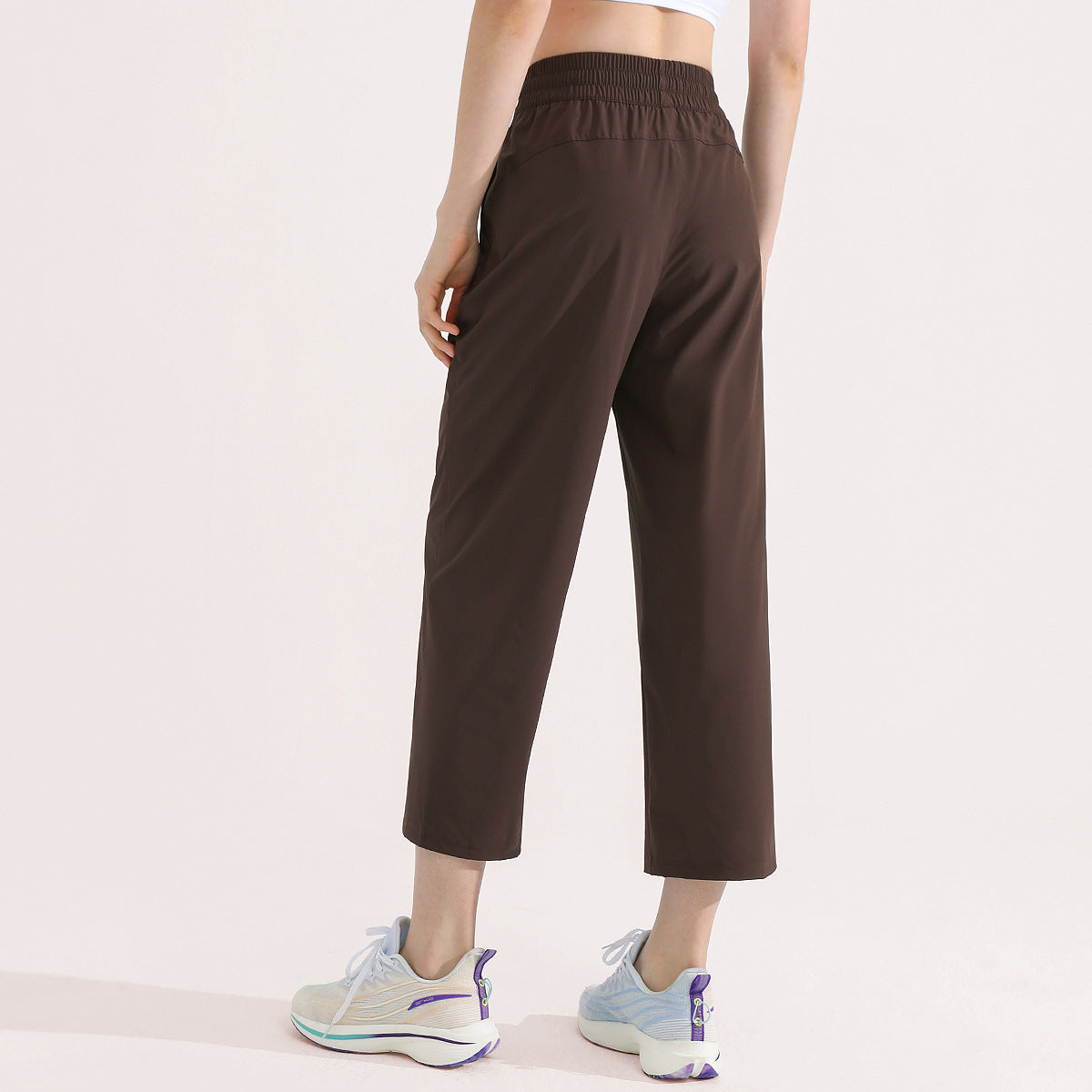 新款阔腿直筒运动裤女垂坠感宽松百搭卫裤健身休闲户外瑜伽八分裤