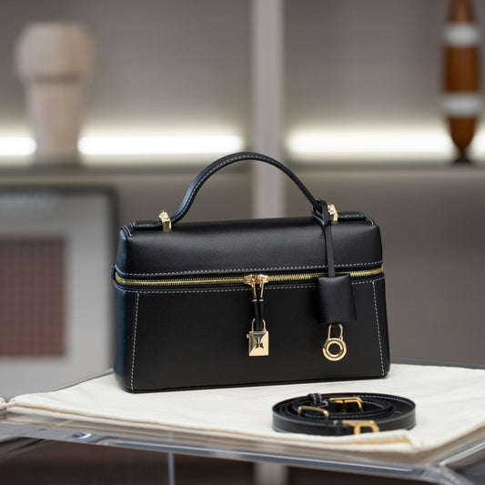 2025夏季款包包百搭牛皮lp饭盒包小众高级感真皮女包跨境斜挎包