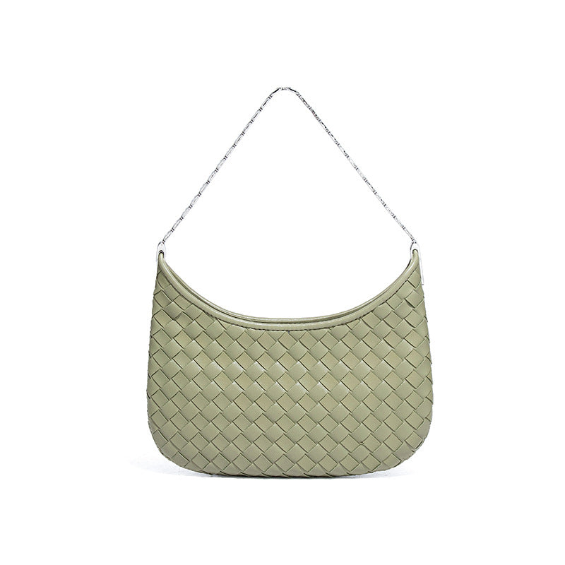 新款2025高级感单肩腋下女包质感潮流纯色编织包小众单肩斜跨包包