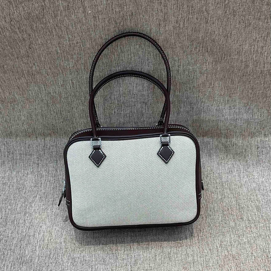 韩国手提小包包女2024新款春夏复古帆布小方包高级感百搭斜挎包女