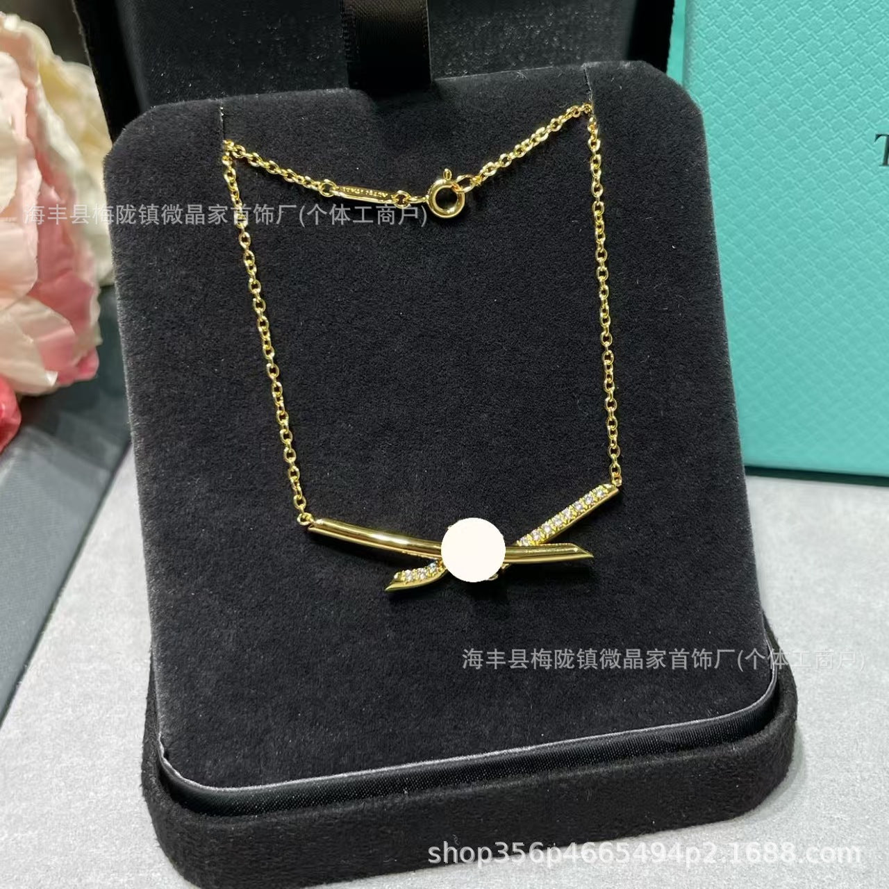 高版T家绳结项链knot扭绳项链女小众轻奢锁骨链厂家直销批发代发