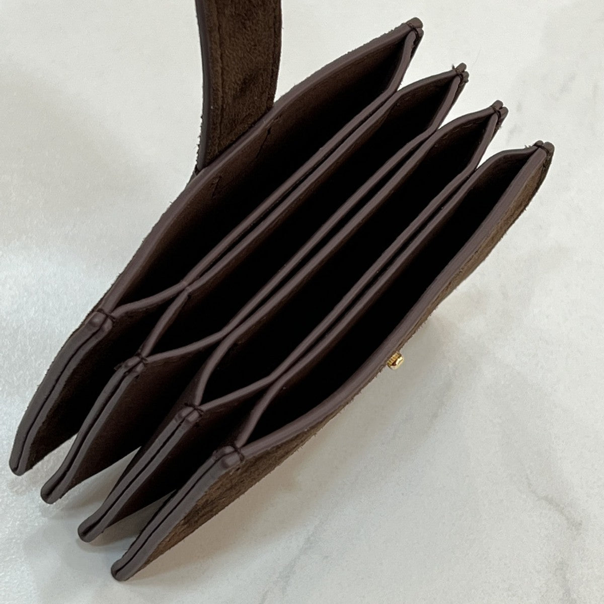 韩国hosa迷你真皮零钱包牛皮信封腰包磨砂麂皮小费包极简风口红包