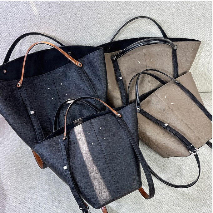 25ss托特包DRESSAGE头层牛皮单肩手提包腋下盛装舞步秀款水桶包