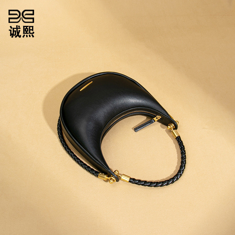 工厂直销月牙包质感女士单肩包2025新款腋下包潮流时尚手提新月包