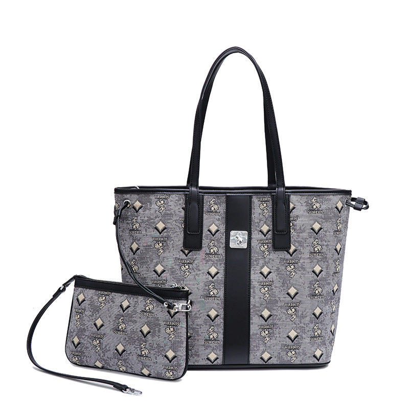 大容量通勤包包女休闲百搭潮简约托特包高级感小众洋气手提单肩包