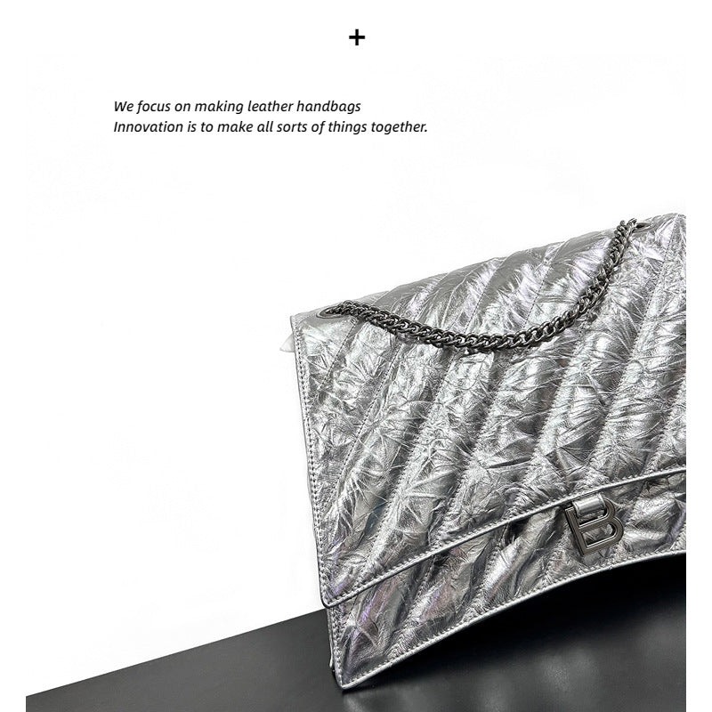 包包女夏季2023年新款爆款沙漏包高级感小众流行斜挎包链条腋下包