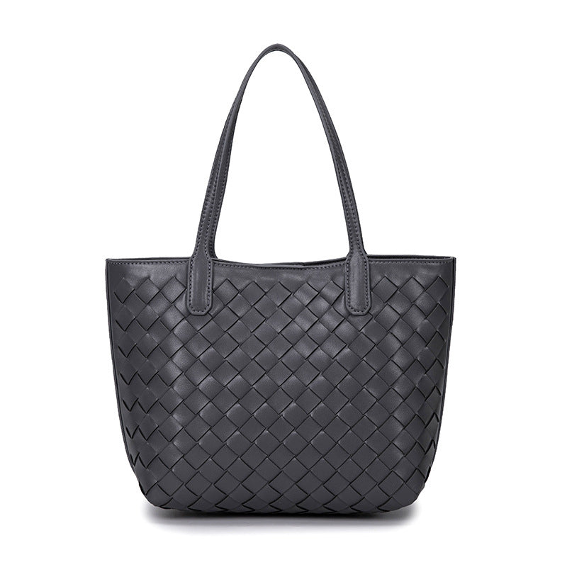 2025新款韩版菜篮子编织女包托特包大容量两件套子母包女士手提包