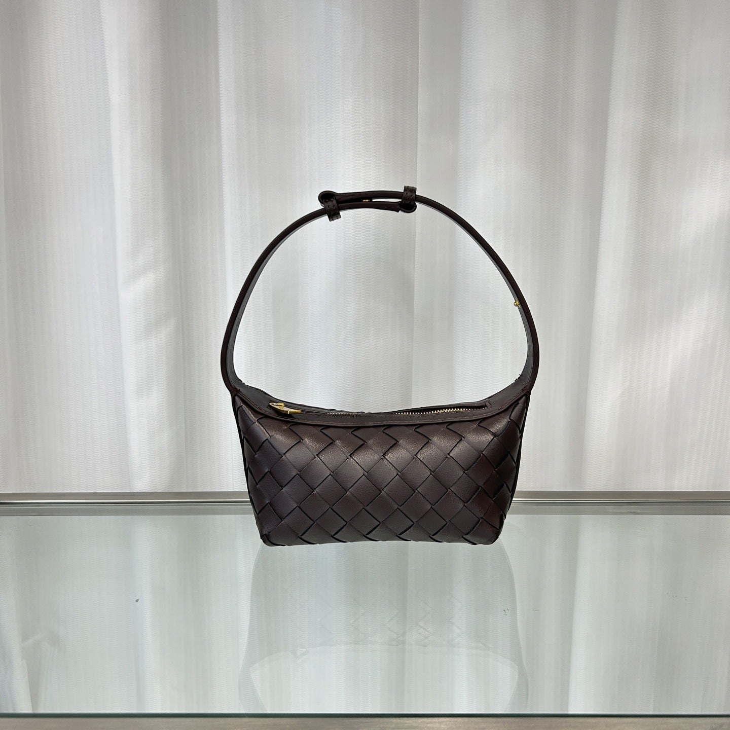 2025新款原厂女包 B家羊皮编织便当包手提饭盒包百搭单肩包腋下包