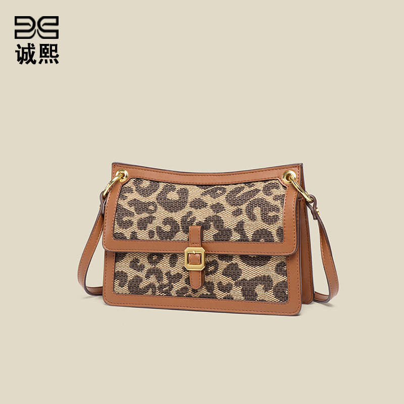 豹纹腋下高级感包包女2025新款百搭 ins小众时尚女包爆款斜挎小包