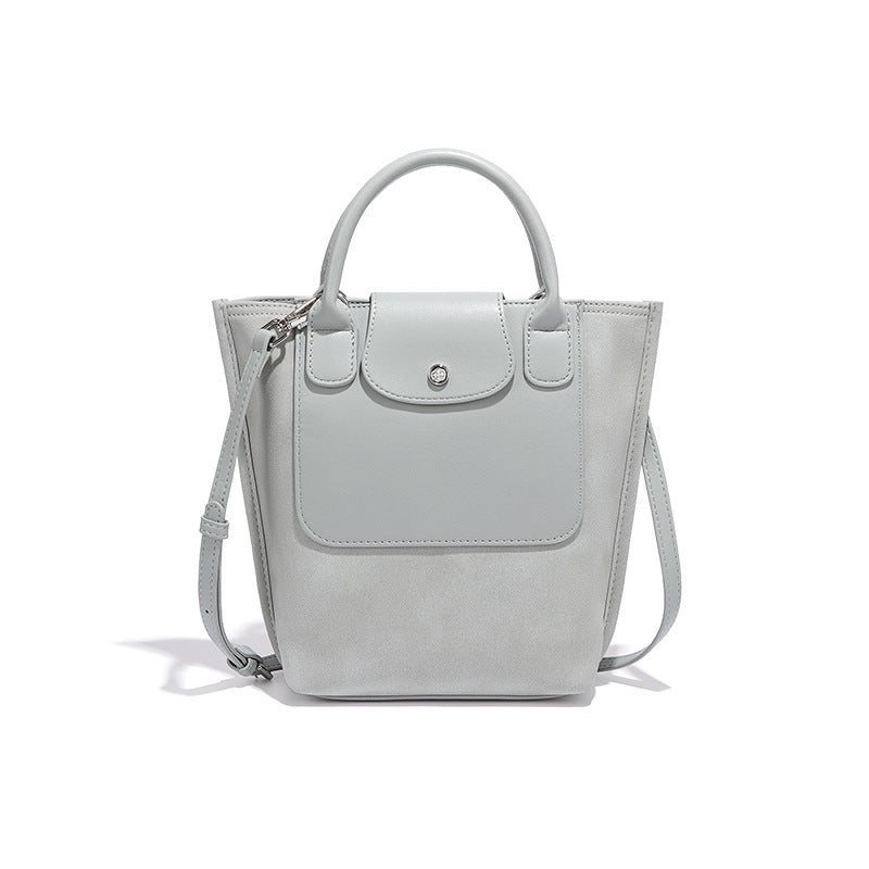 新款拼接磨砂麂皮绒手提女包时尚单肩斜跨包休闲百搭大容量托特包