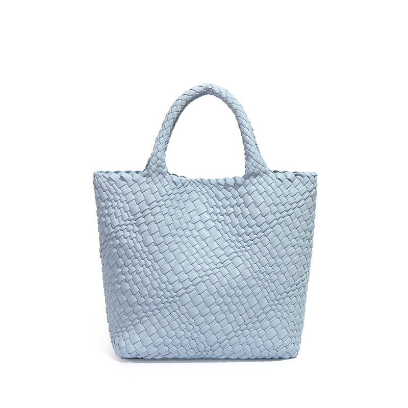 时尚潮流复古菜篮子腋下手提包手工编制包夏季新款简约子母托特包