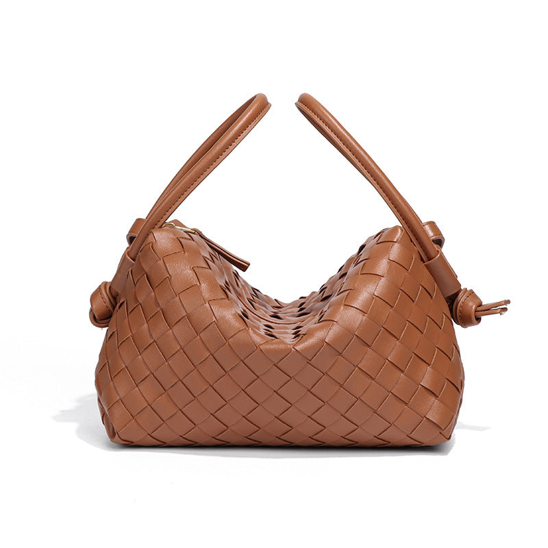 外贸新品手提相机包小众设计手工编织枕头包个性潮流单肩斜挎女包