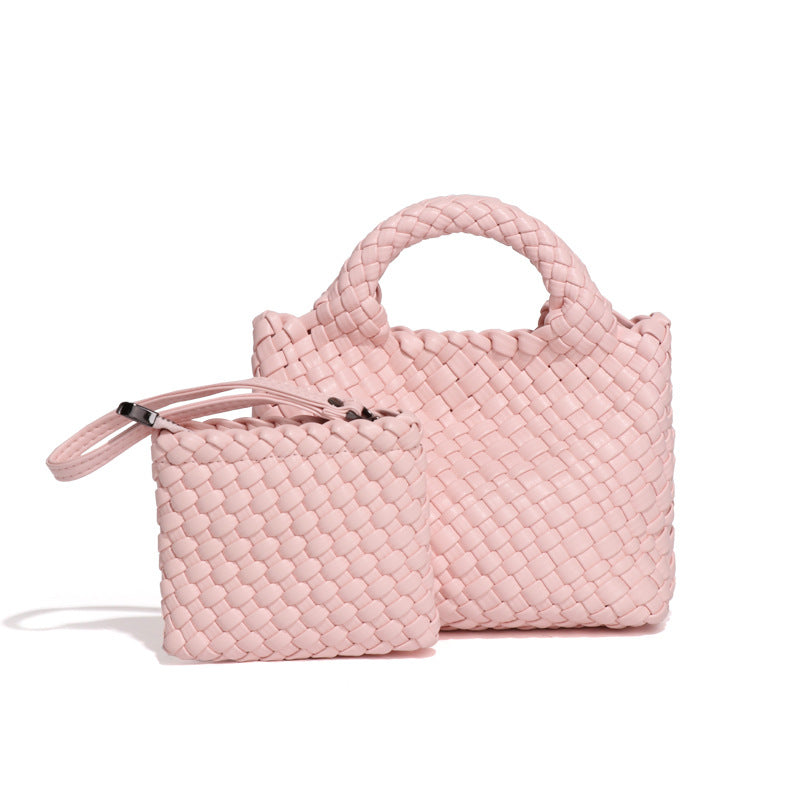 菜篮子编制包包包小巧迷你小水桶单肩斜跨包精致可爱高级感手拎包