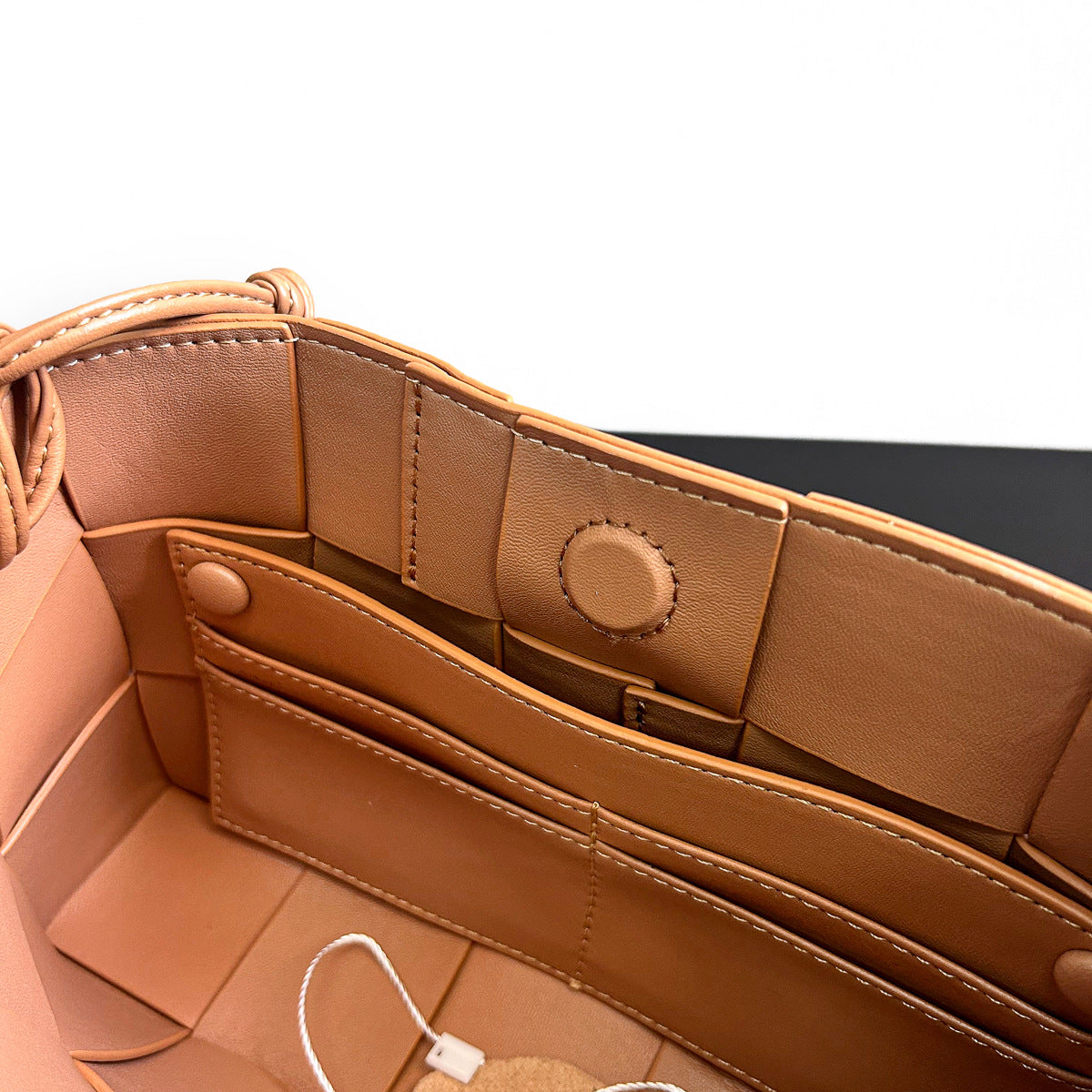 韩系时尚柔软格子腋下包编织方形状设计自制百搭小方包气质单肩包