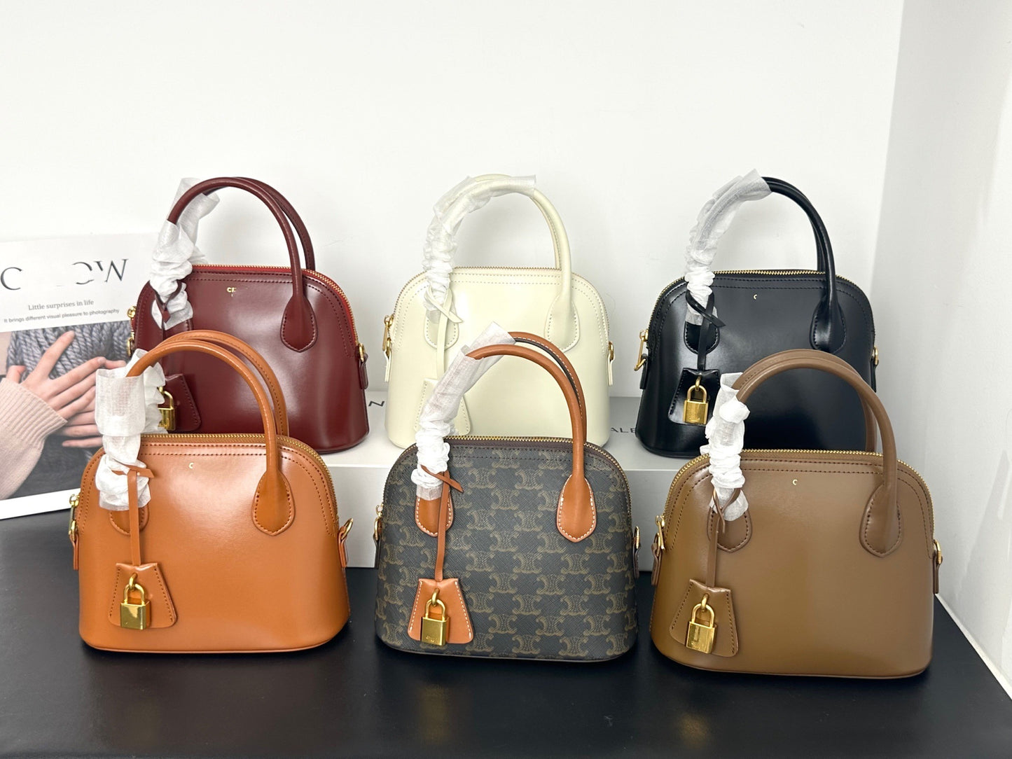 小香Ce新款贝壳包潮时尚手提包通勤百搭单肩斜挎轻奢小包保龄球包