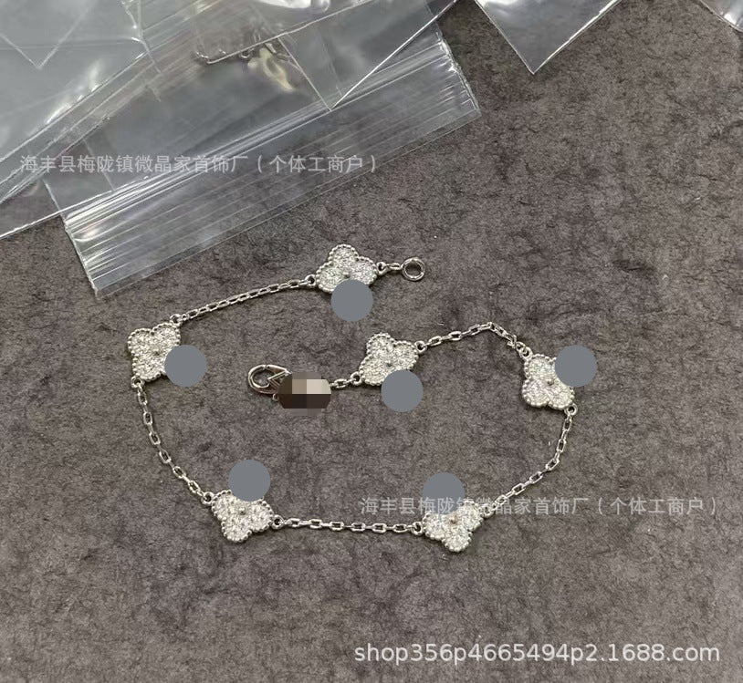 梵家高版桃心红玉髓项链小红心锁骨链时尚小而精致高品质厂家直销