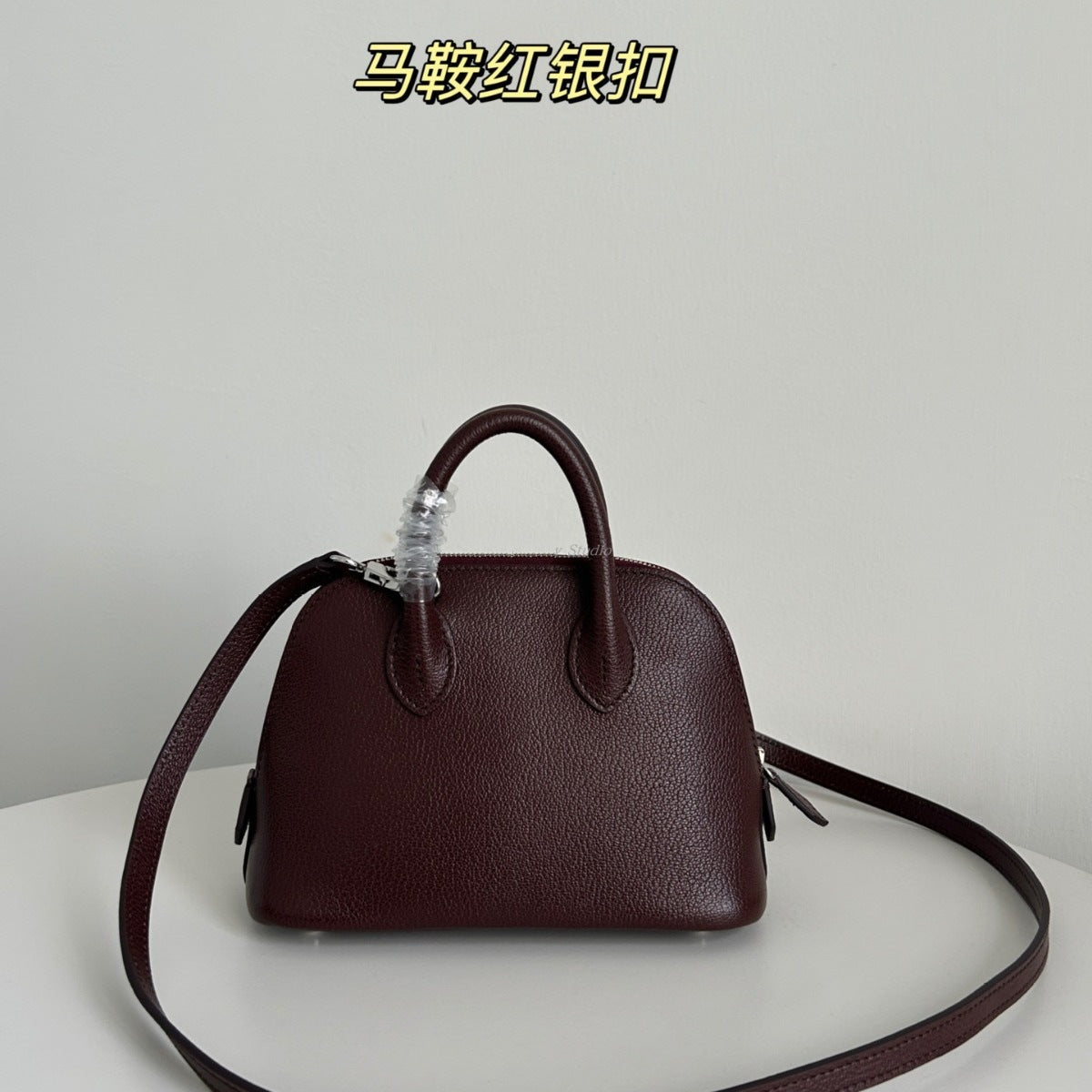 日韩潮包ins真皮手提百搭 手掌纹真皮贝壳包通勤质感包女一件代发