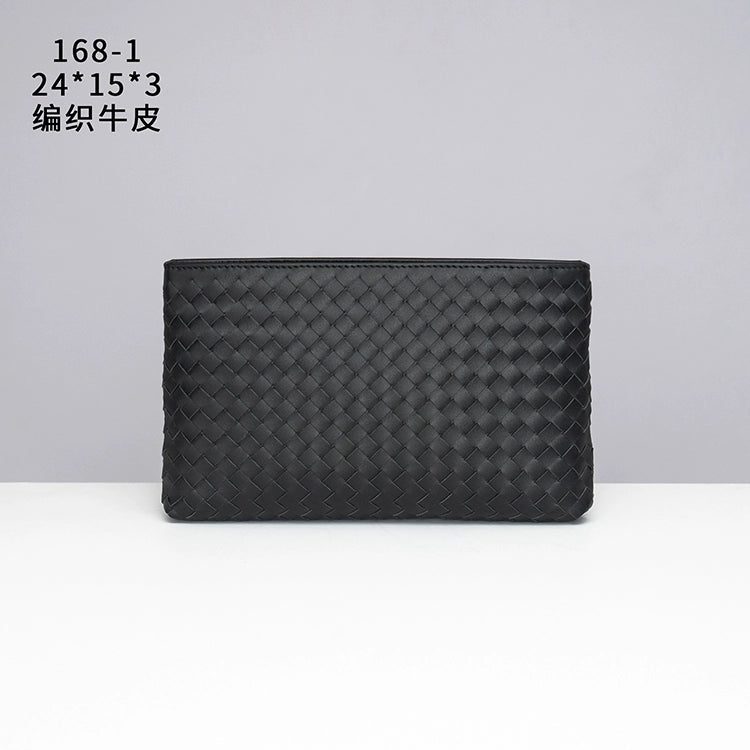 X&BV男包手拿包新款潮流时尚大容量男士包包休闲编织手包男手抓包