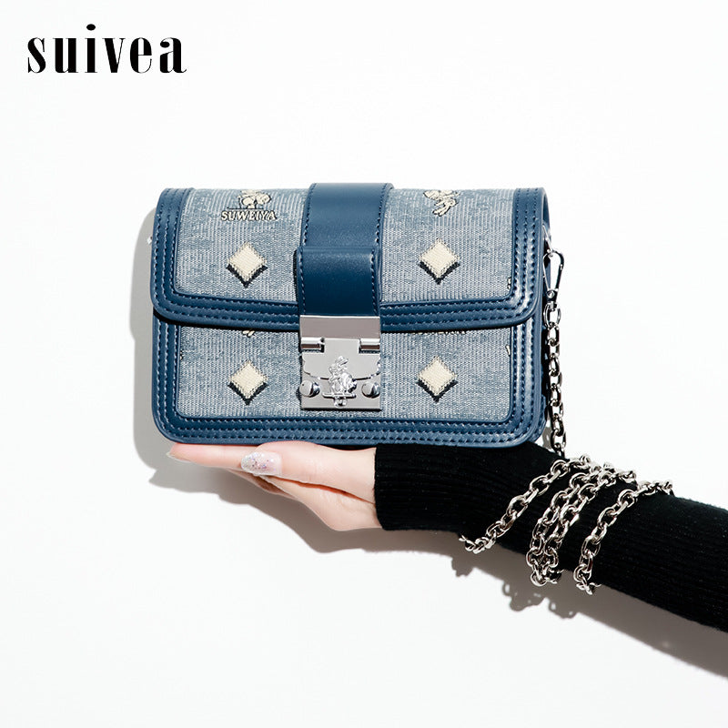 高级感质感简约链条小方包小众时尚新款兔兔兔子斜跨女包厂家直销