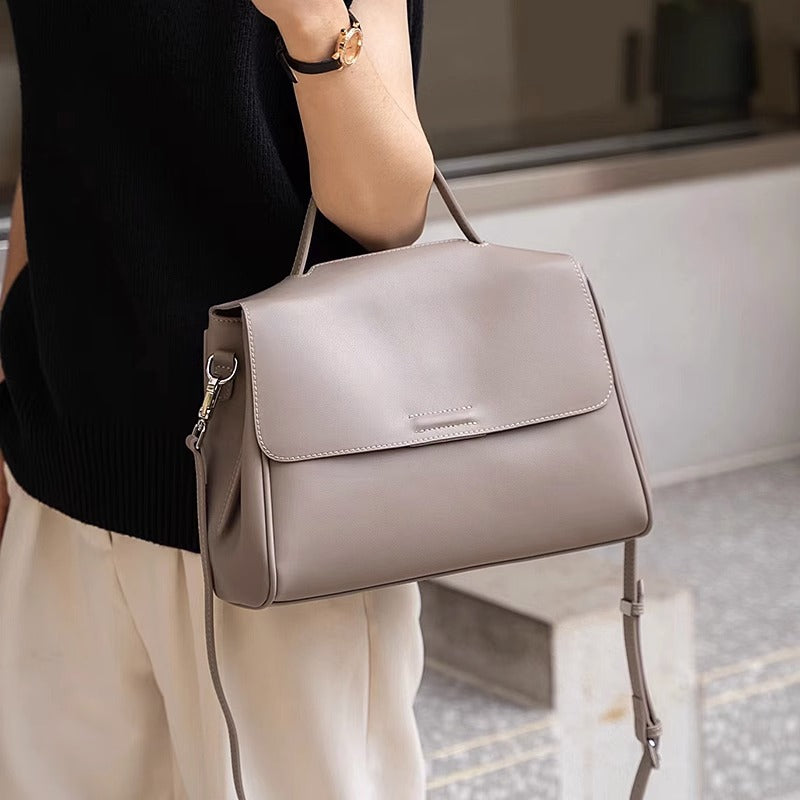 潮ins风上班通勤包包时尚百搭单肩斜挎包潮真皮大容量托特包 代发