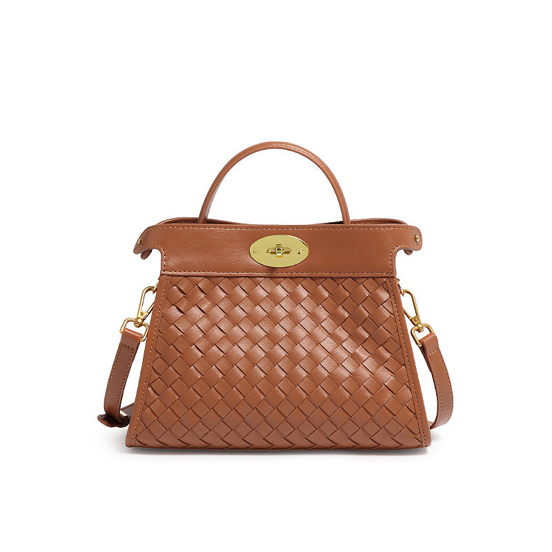 质感潮流手提包时尚编织包包高级感精致斜挎包韩版女士简约单肩包