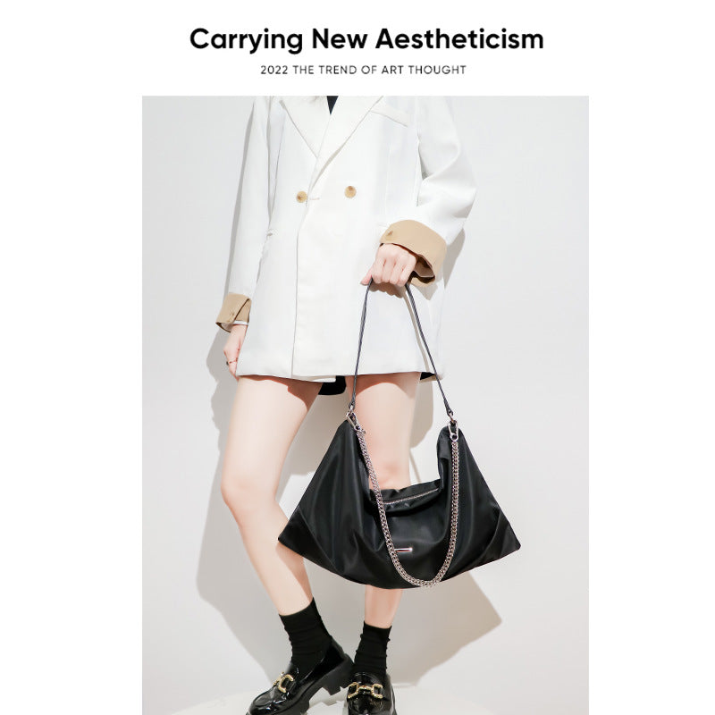 2025新款韩版轻便大容量防水牛津布托特包百搭尼龙布单肩斜跨女包