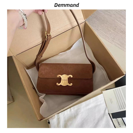 高级时尚纯色小众包包女秋冬季2023新款单肩腋下包质感百搭斜挎包