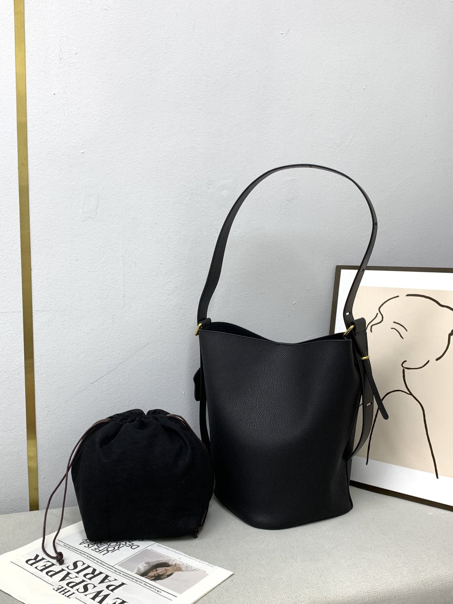 韩风流浪水桶包简直泰韩啦 网红爆品皮料忒有质感容量空间大 代发