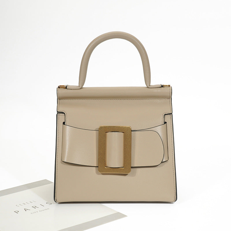 泰国复古方扣包TOGO真皮小众腰带扣水桶包手提迷你斜挎包质感女包