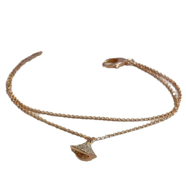 宝家扇子手链精工版裙子手链厚金电镀18k双链天然玛瑙工厂直销