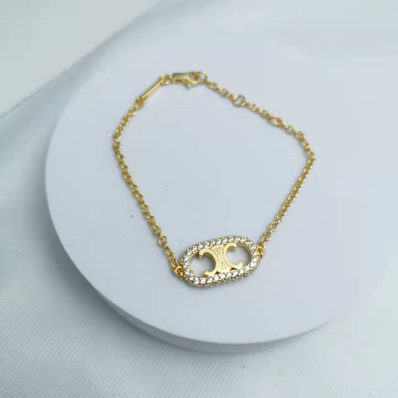 CELI家22新款镶钻凯旋门耳钉女手链高级感个性气质耳环