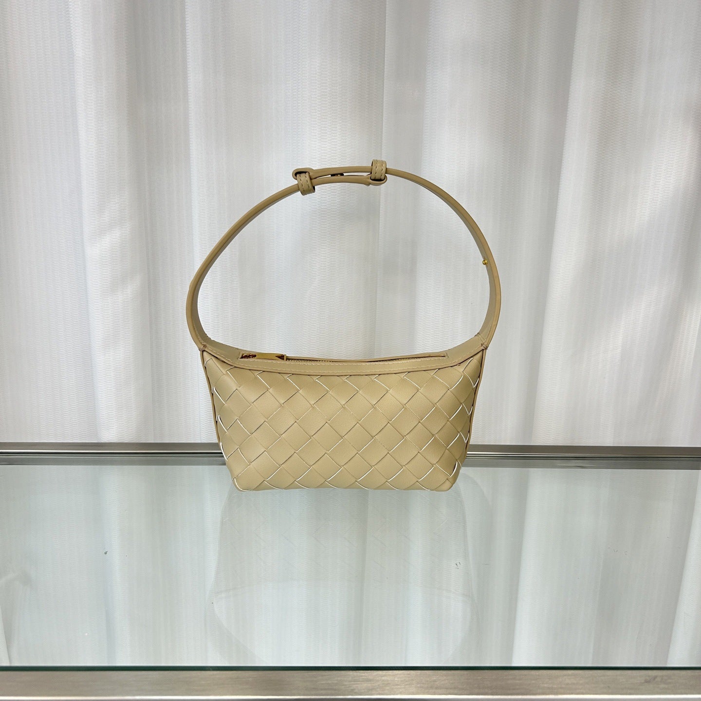 2025新款原厂女包 B家羊皮编织便当包手提饭盒包百搭单肩包腋下包