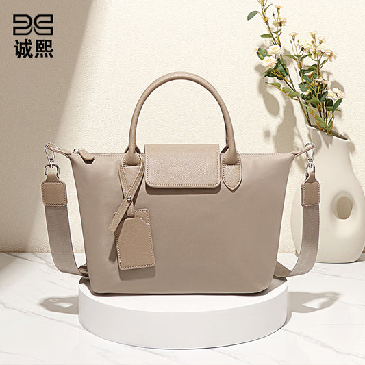 时尚大容量大号龙襄包包定制尼龙单肩斜挎女包休闲手提通勤饺子包