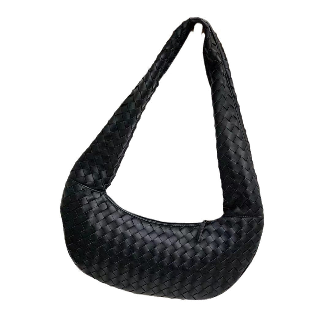 新款编织真皮羊皮和尚包化缘包托特包单肩手提女包大容量购物袋