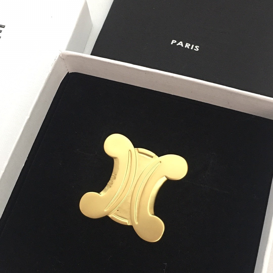 赛林家22新款凯旋门胸针女高级感气质中古风光面猪鼻高档别针