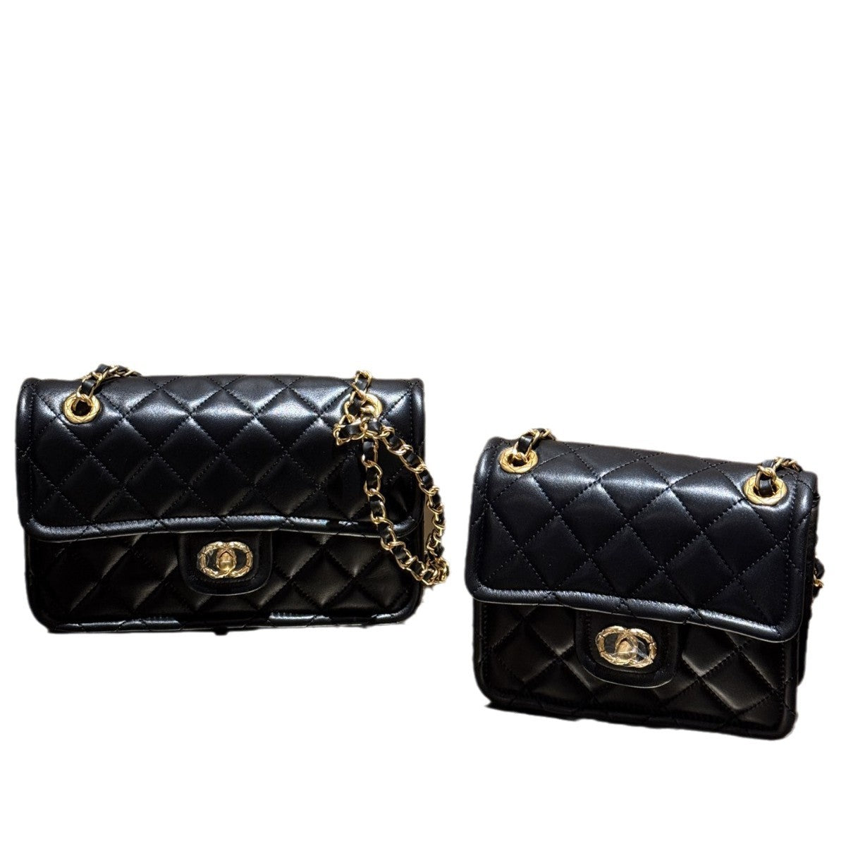 2025新款小香风羊皮cf包复古链条豆腐包高级感单肩斜挎口盖包包