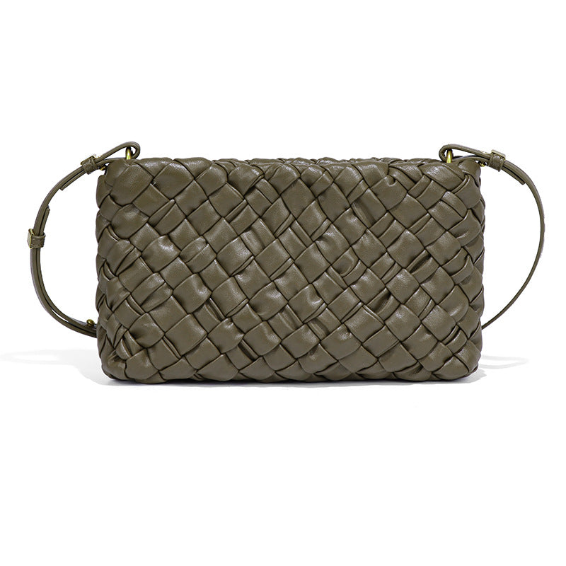 高级感小方包bags洋气单肩小包时尚百搭手机包简约编织精致斜挎包