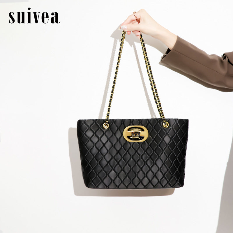 女士包包女高级感单肩包菱格休闲轻奢大容量腋下包时尚小众斜挎包