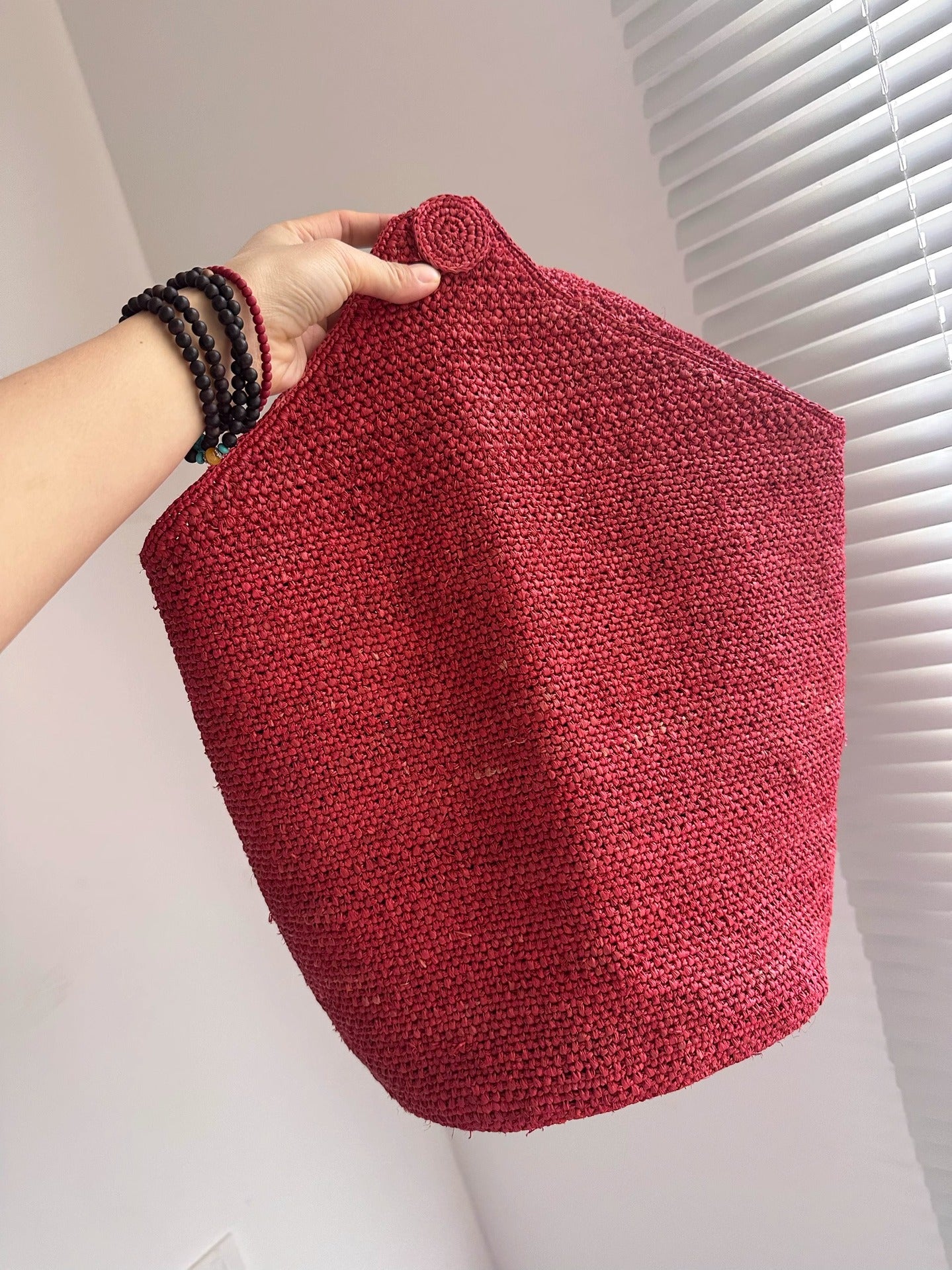 法式拉菲草编包女夏时尚百搭大容量单肩腋下托特海边度假沙滩女包