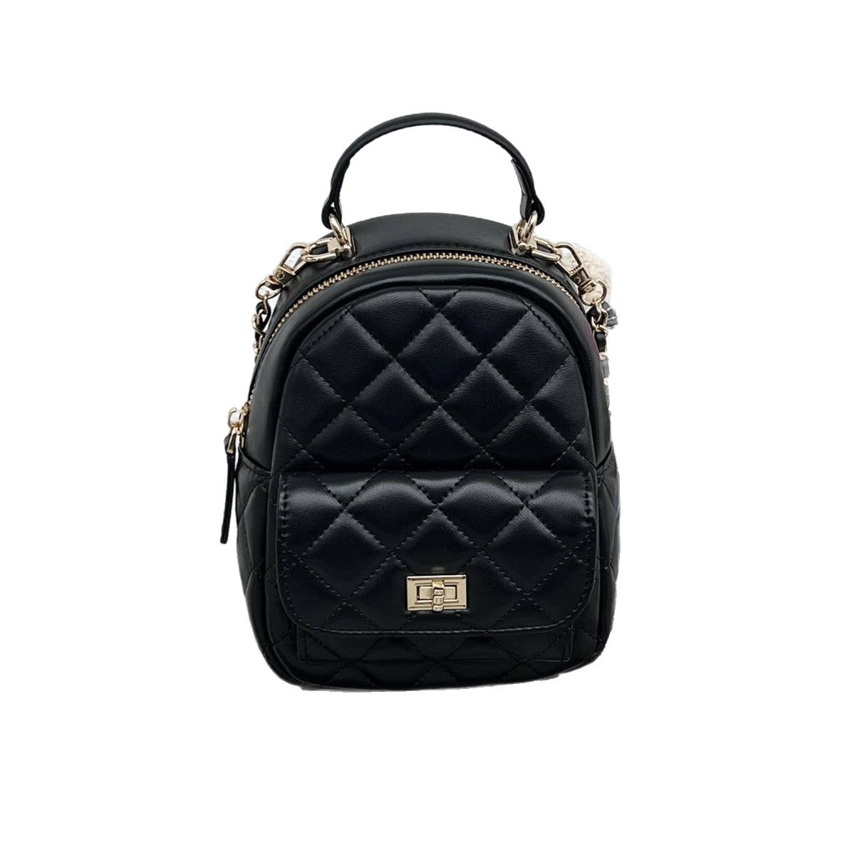 高级感小香风菱格双肩包双肩迷你2025新款时尚百搭书包单肩旅行包