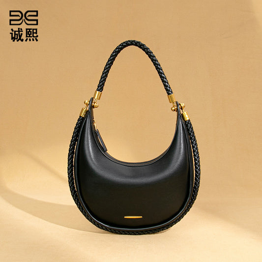 2025新品小众月牙包高级感时尚女包单肩腋下包质感潮流手提新月包