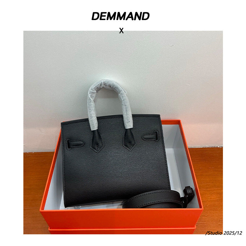 真皮头层牛皮铂金包2025新款时尚女士百搭 爆款女士 单肩斜挎包包