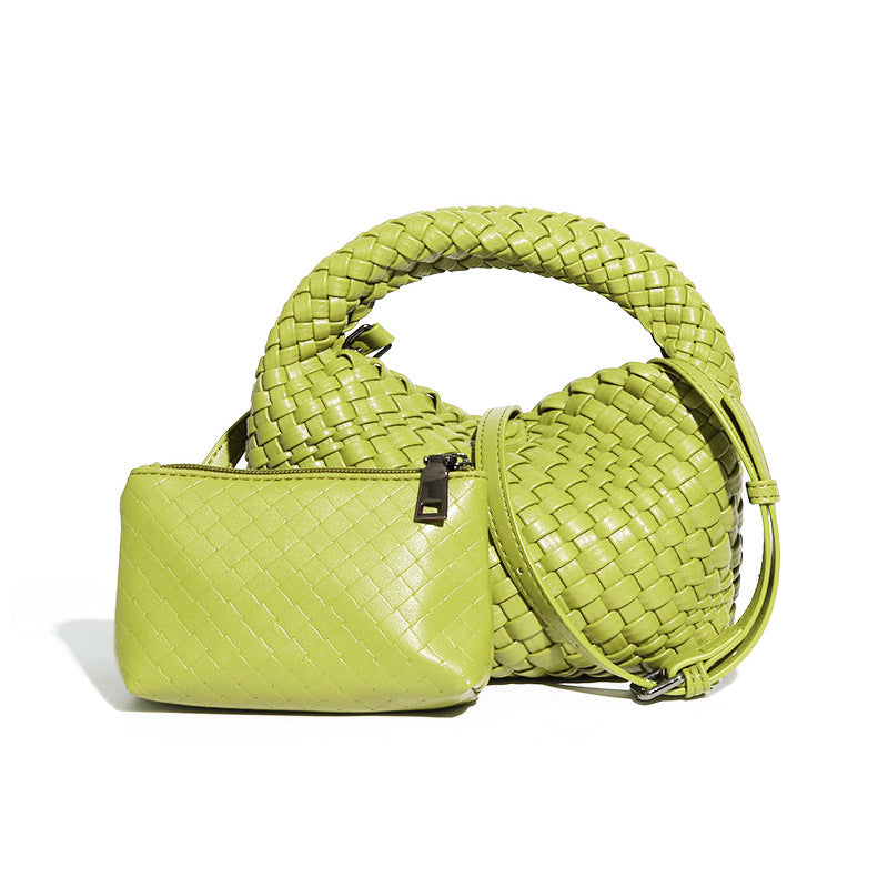 工厂编织菜篮子女包小巧复古休闲单肩斜挎饭盒包手提女包一件代发