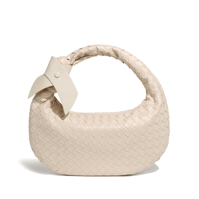 跨境潮流手工编织包包时尚休闲复古饺子包通勤百搭手拎女包单肩包