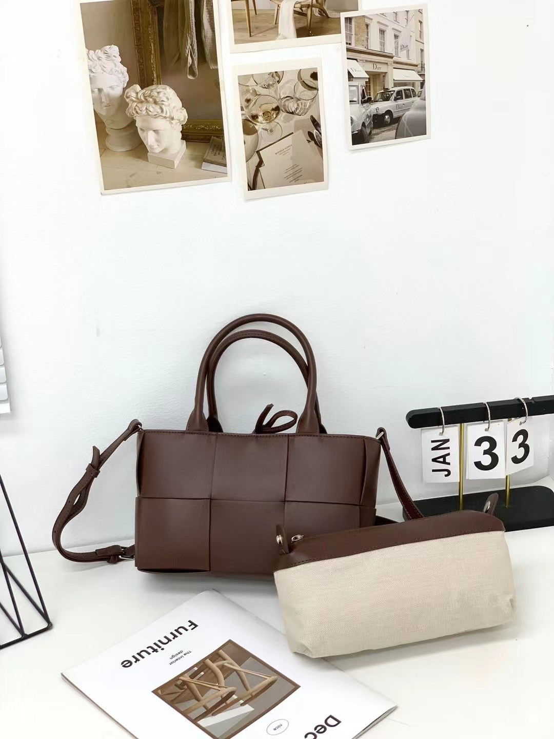 大容量编织手提包包女2023新款高级质感单肩腋下包时尚通勤托特包