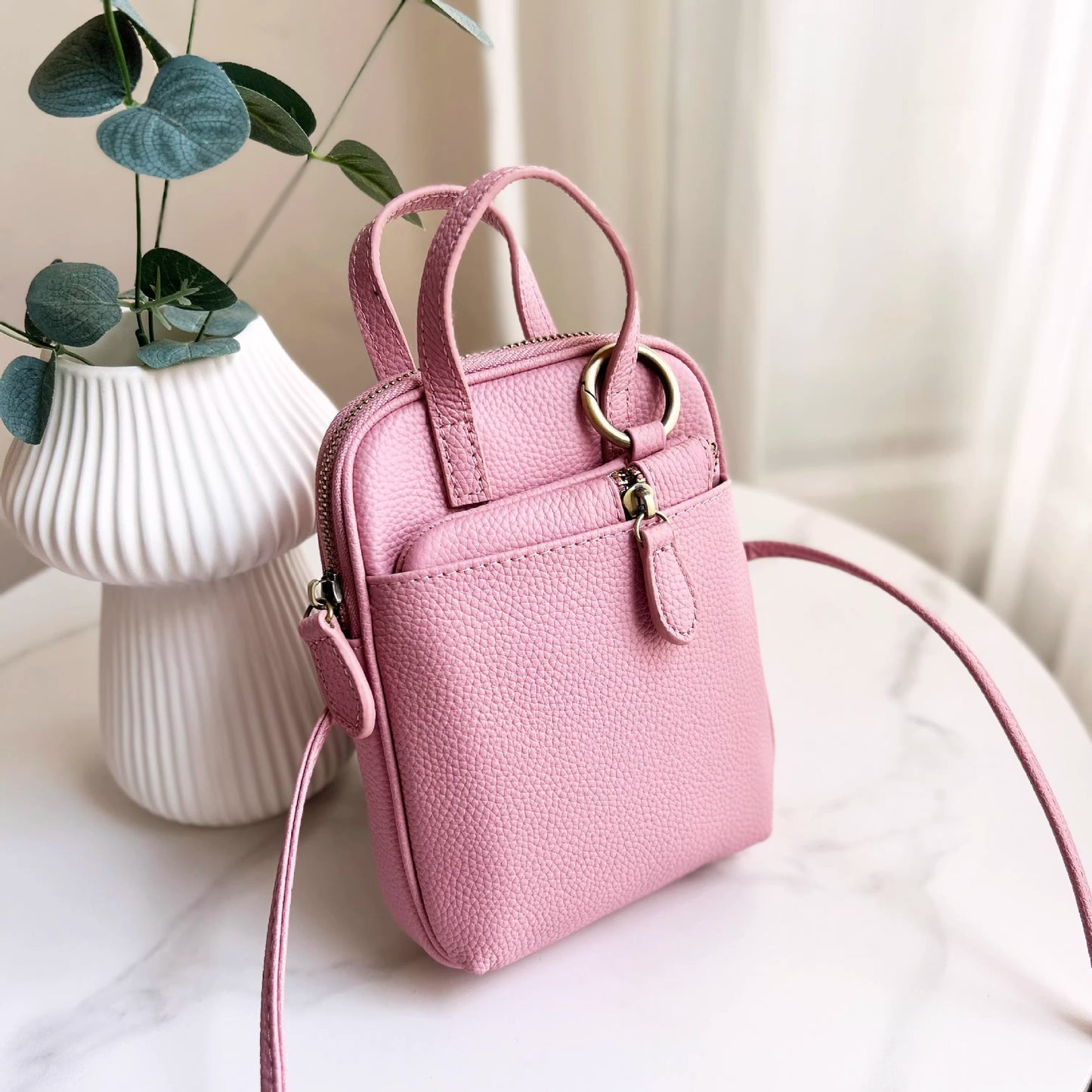 新款零钱钥匙包软皮文艺复古迷你小包包2024真皮手机包女斜挎小包