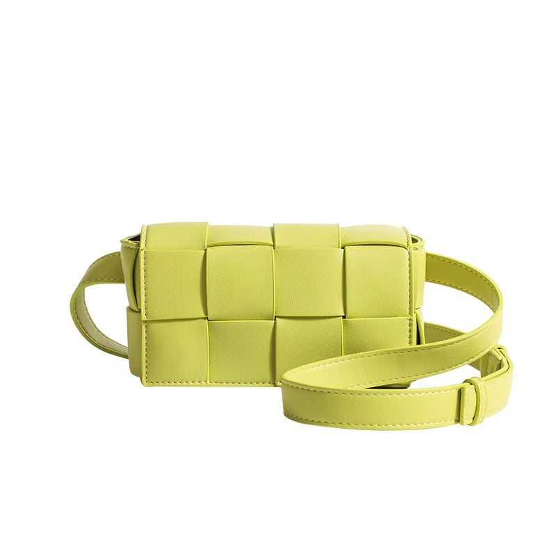 女包时尚百搭2023新款潮夏季休闲编织包运动单肩斜挎包真皮小方包