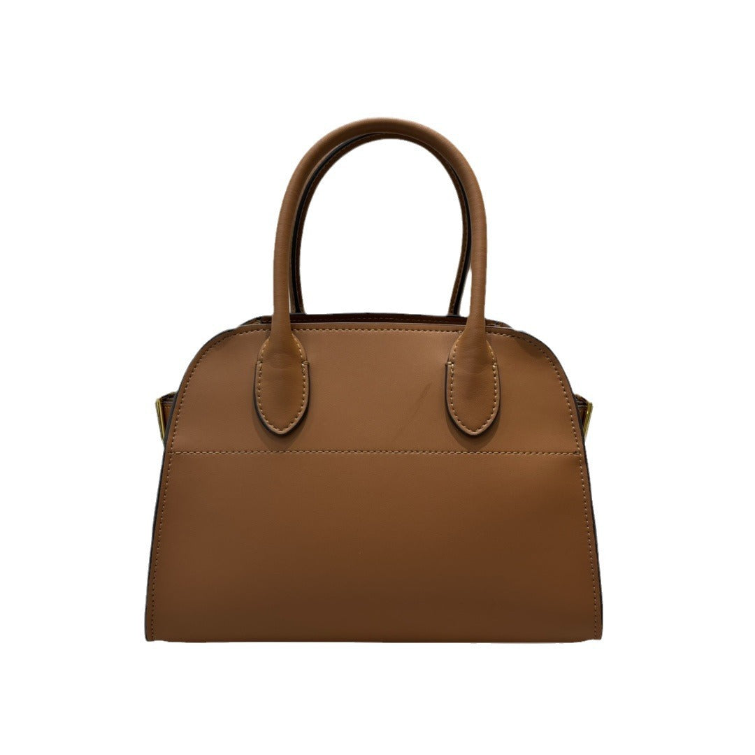 小众复古高级托特包董洁白百何同款真皮大容量通勤手提单肩托特包