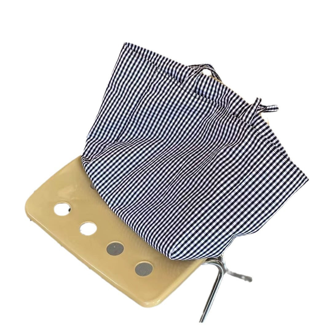 黑白格子帆布包大容量托特包包女休闲慵懒风购物袋轻便单肩包大包