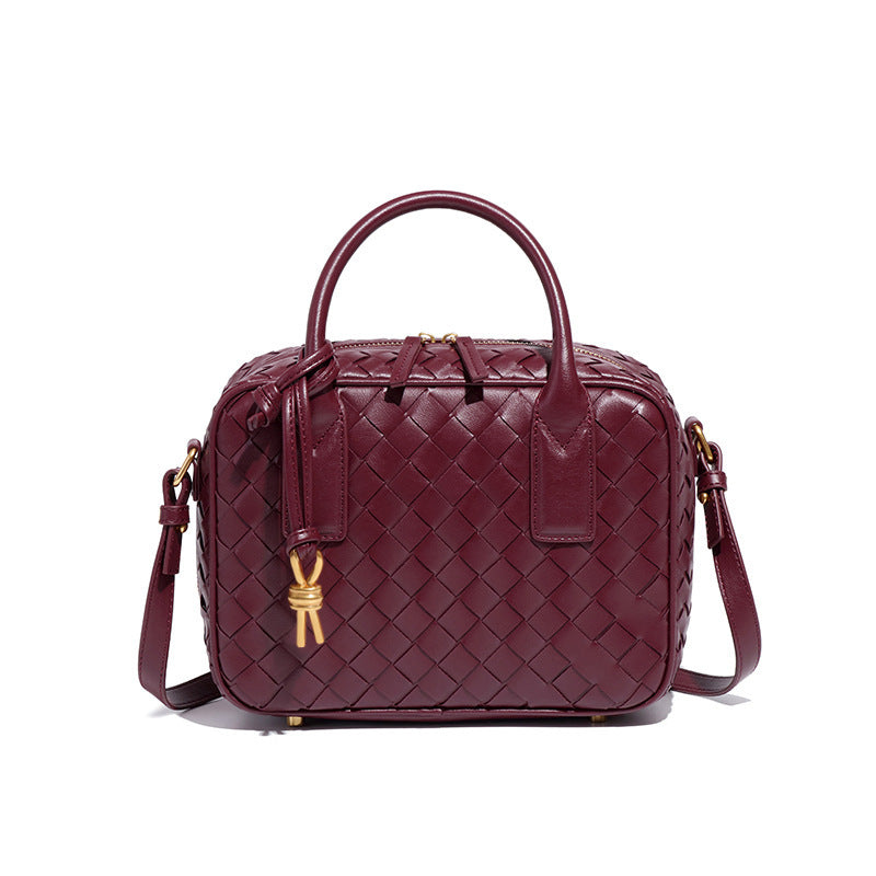 欧美大容量波士顿枕头包手工编织包时尚手提相机包潮流单肩斜挎包